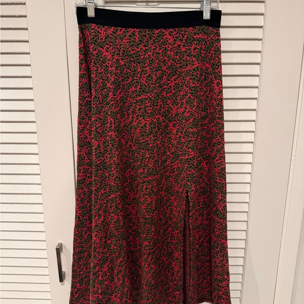 Anthropologie Red and Black Skirt